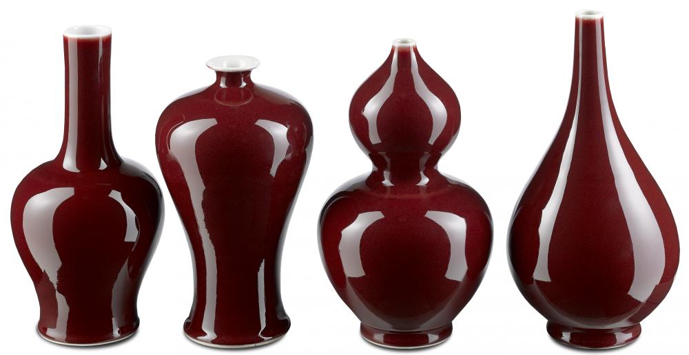 Oxblood Vase Set