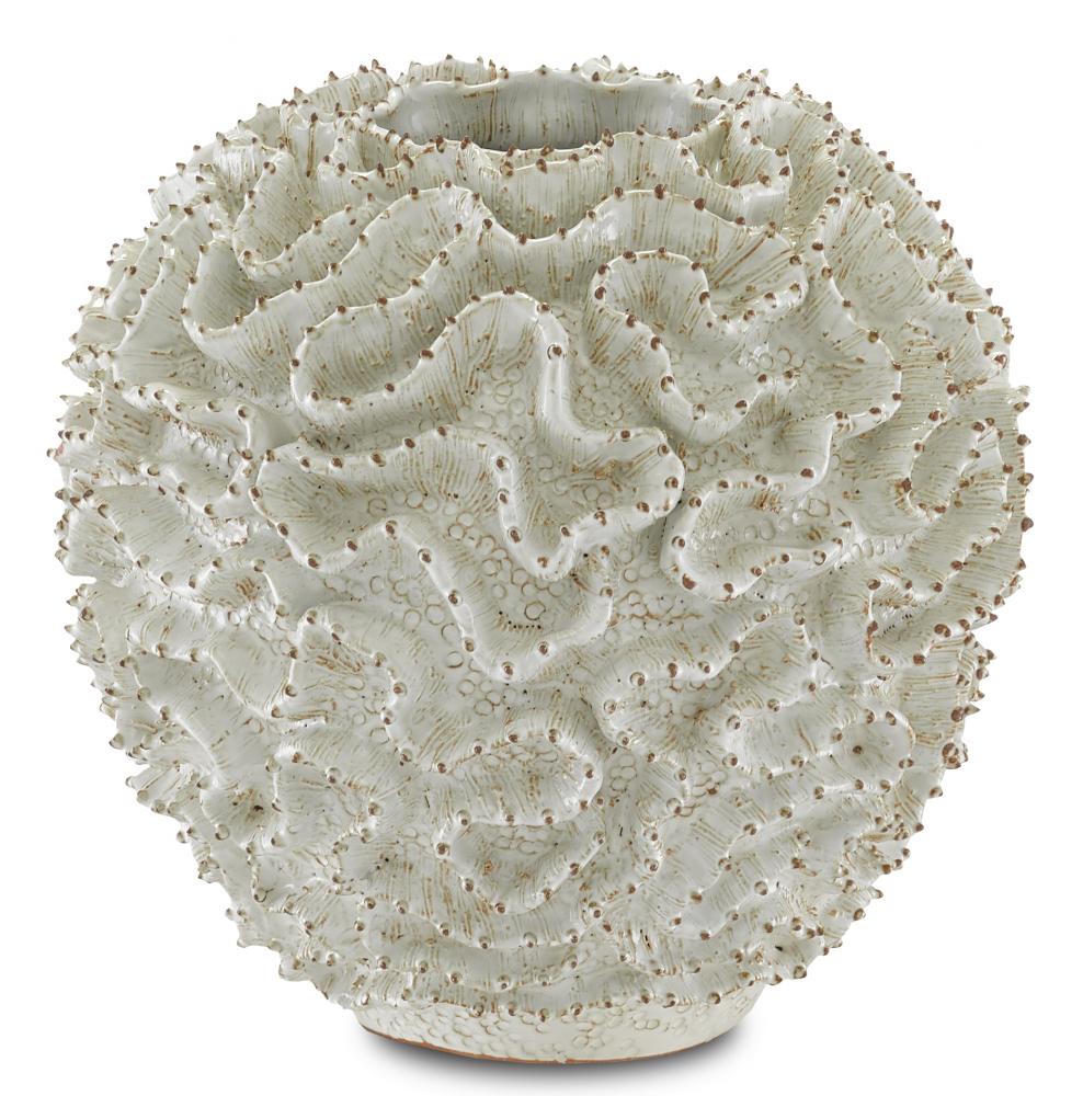 Swirl Small White Vase