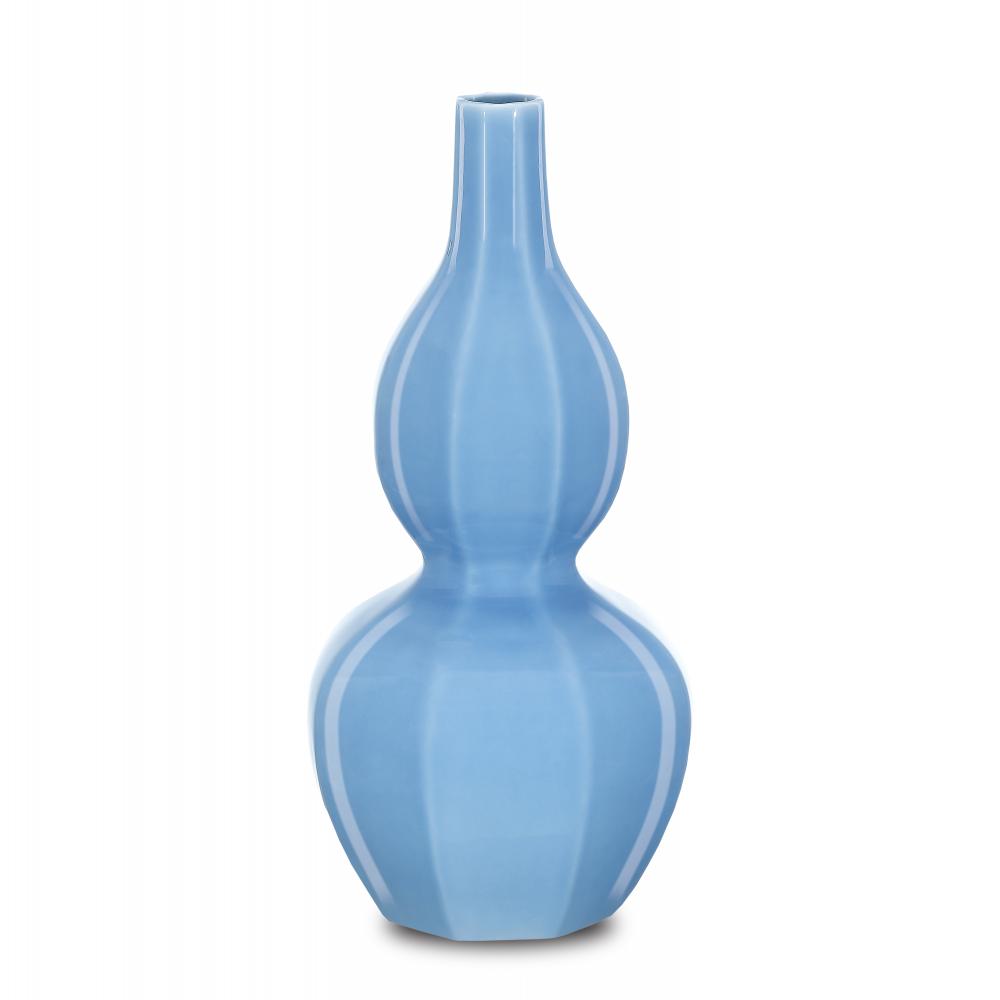 Sky Blue Octagonal Double Gourd Vase