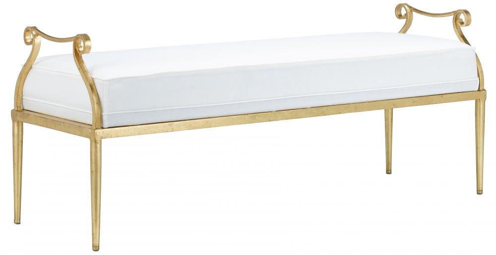 Genevieve Muslin Gold Bench