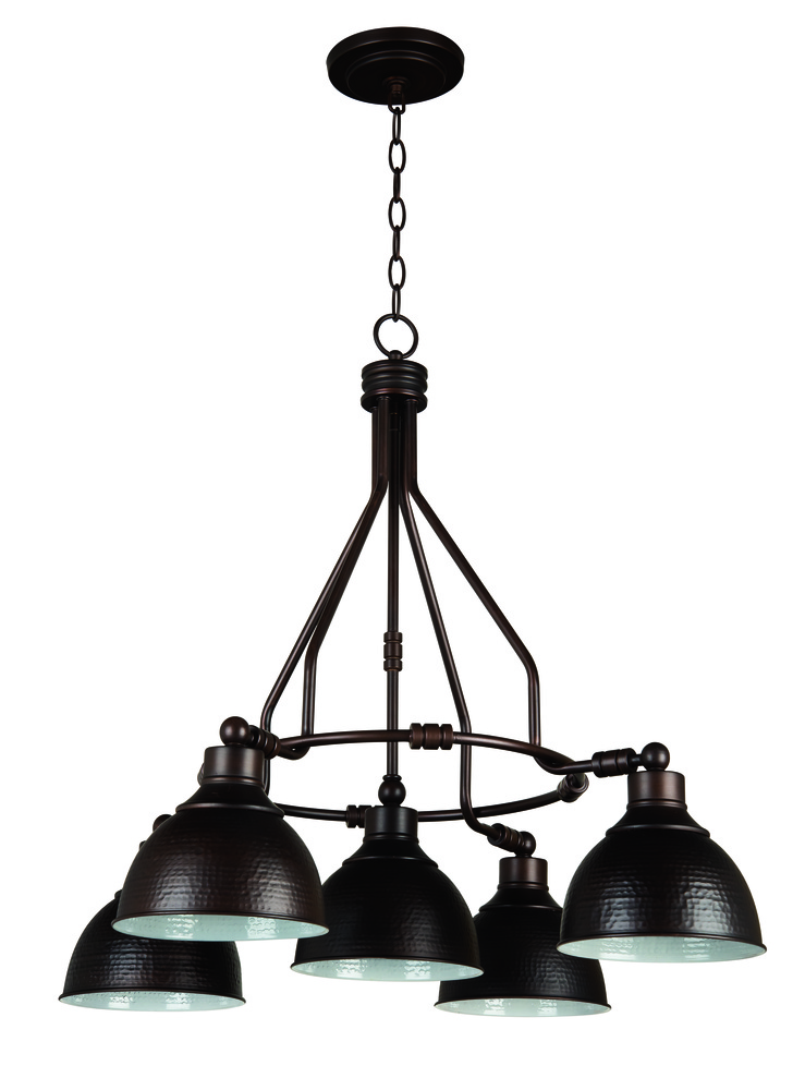 Timarron 5 Light Down Chandelier in Aged Bronze Brushed