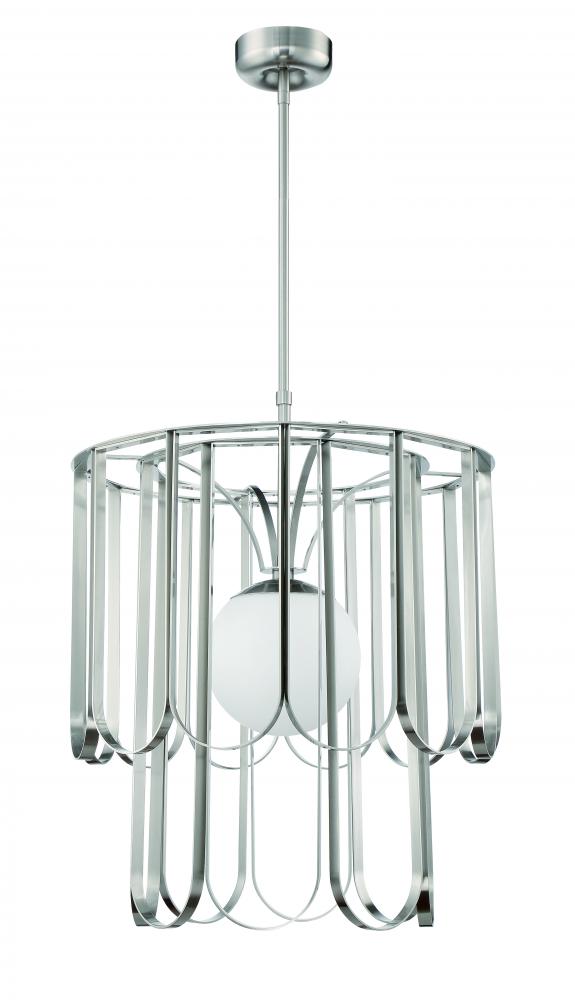 Melody 1 Light Pendant in Brushed Polished Nickel