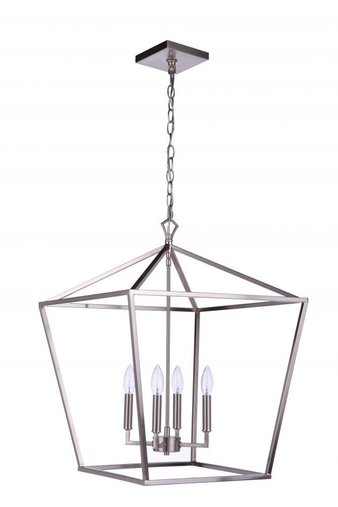 Flynt II 4 Light 20" Foyer in Brushed Polished Nickel