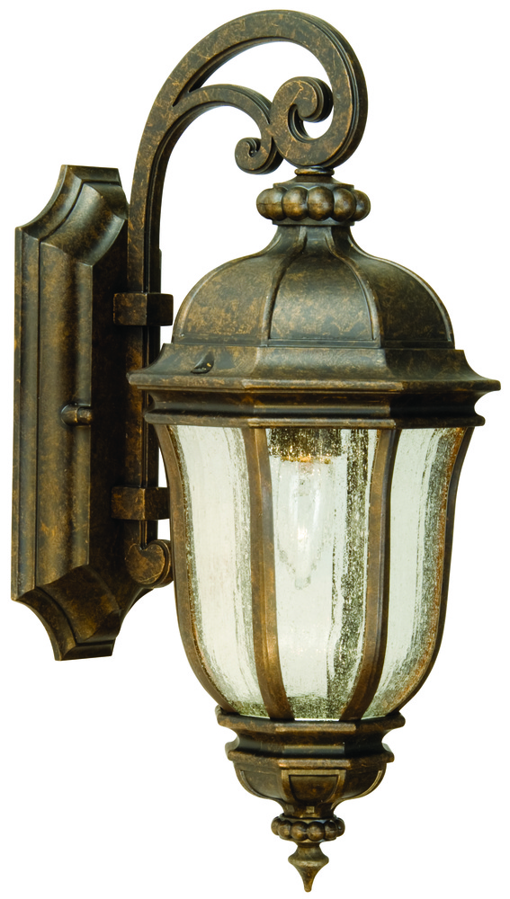 Harper 1 Light Small Outdoor Wall Lantern in Peruvian Bronze Outdoor