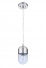  55091-BNK - Pill 1 Light Mini Pendant in Brushed Polished Nickel