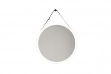 Craftmade MIR105-FB - 30” Round LED Mirror, dimmer, defogger, removable decorative strap & hardware, 3000K