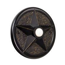  PB3036-AZ - Surface Mount Star LED Lighted Push Button in Antique Bronze