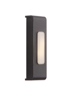  PB5001-AZ - Surface Mount LED Lighted Push Button, Waterfall Edge Rectangle in Antique Bronze